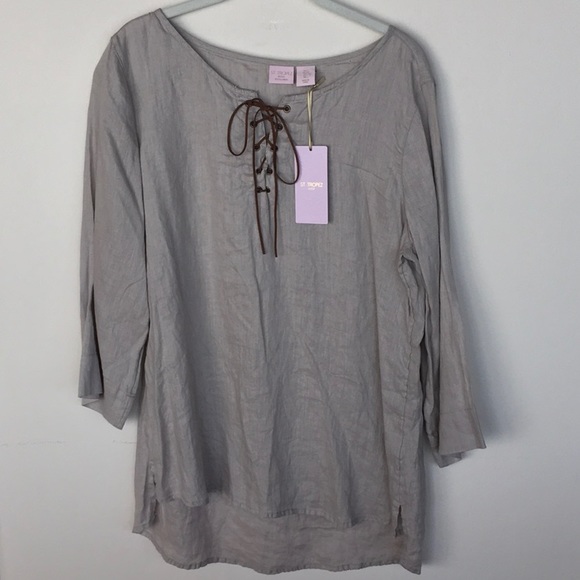 St. Tropez Tops - NWT Linen Tunic